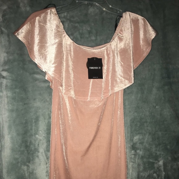 Forever 21 Blush velvet mini dress. - Picture 2 of 4